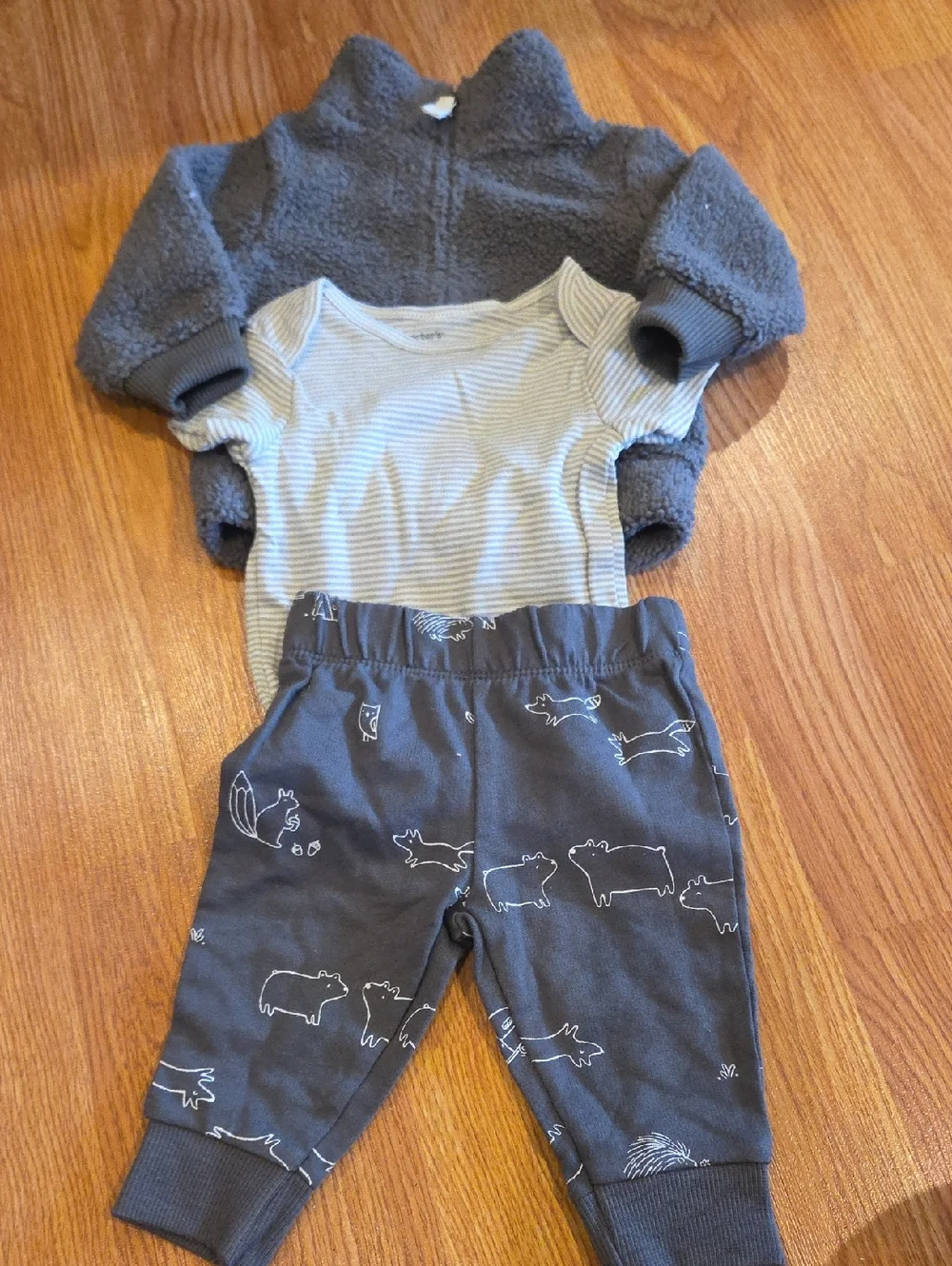 7pc Bundle Carter's Boy 3 Months New Dinosaur, Construction, Animals Neutral